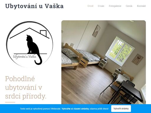 pohodlné ubytování v srdci přírody.