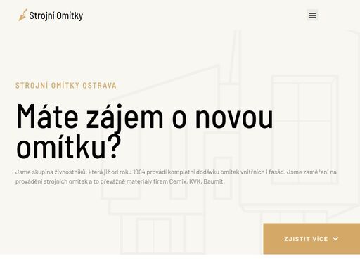 jsme skupina živnostníků, která již od roku 1994 provádí kompletní dodávku omítek vnitřních i fasád v oblasti ostrava a okolí.