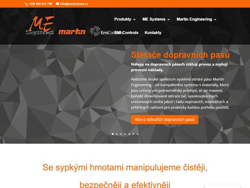 dopravníky, stěrače pásů, omezování nálepů a prašnosti