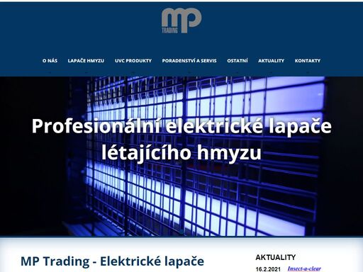 naše firma je exkluzivní dodavatel elektrických lapačů létajícího hmyzu, lepivých desek k zachycení hmyzu, uva náhradních zářivek a uvc germicidních zářivek.