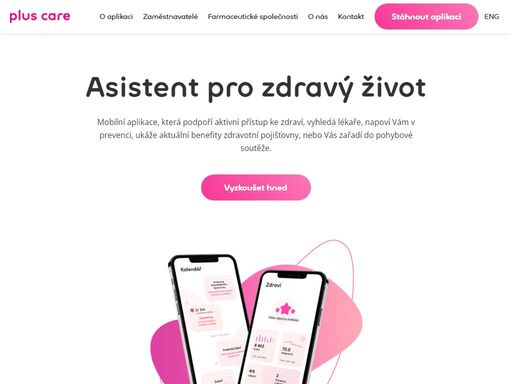 plus care je mobilní aplikace, která nastartuje váš aktivní přístup k vlastnímu zdraví.
