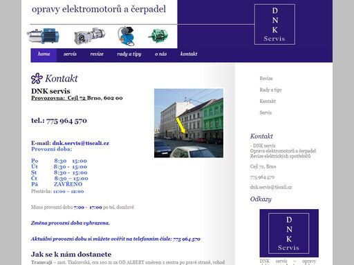 dnk servis - opravy a servis elektromotorů a čerpadel v brně, čerpadla ponorná, kalová, bazenová, teplovodní oběhová, elektromotory