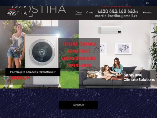 klimatizace, chlazení, vzduchotechnikatopení, vodatepelná čerpadla