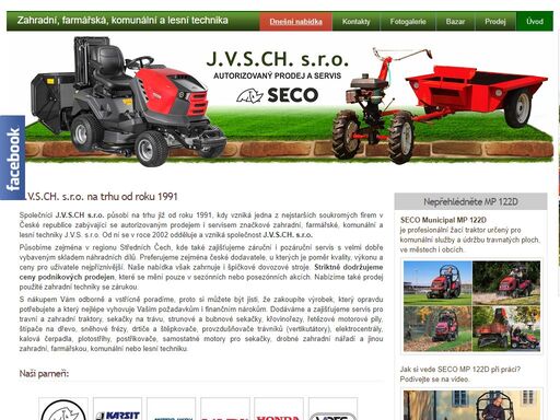 webová prezentace společnosti j.v.s.ch. s.r.o. jvsch.cz na nové adrese www.sekacky-traktory.com