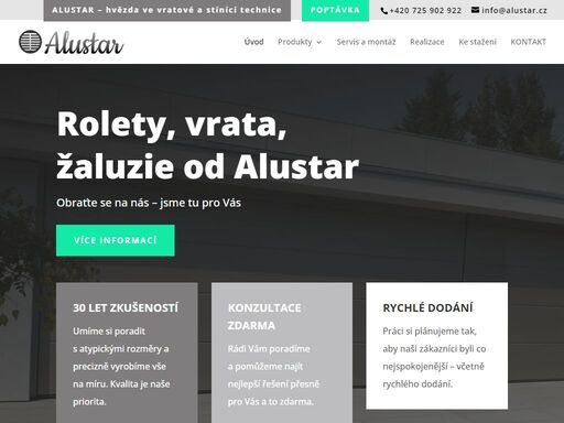 zakázková kvalitní výroba rolet, vrat, žaluzií, bran a mříží.