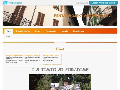 projektová a stavební činnost 