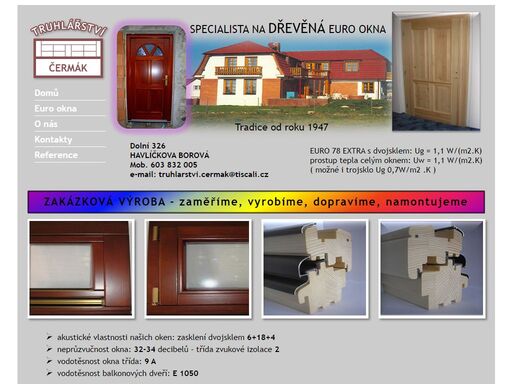 truhlářství čermák, havlíčkova borová, havlíčkův brod, brod, vysočina