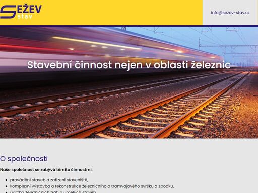 naše společnost se zabývá stavební činností nejen v oblasti železnic.