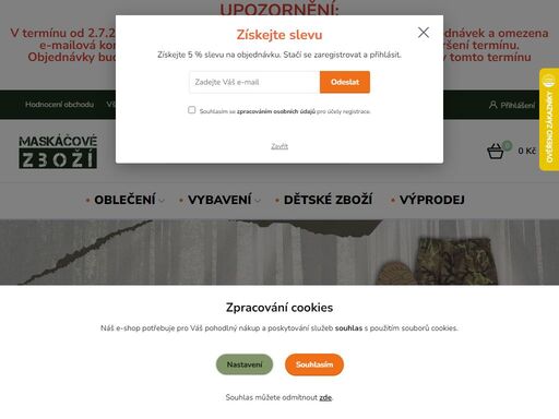 ? outdoor maskáčové oblečení a vybavení pro pobyt v přírodě. doprava zdarma nad 1 200 kč, odesíláme do 24h od nákupu, slevy pro registrované. ?