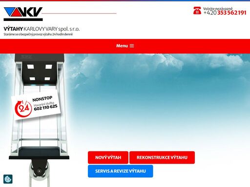 nové výtahy několika typů a modernizaci výtahu pro vyšší bezpečnost a pohodlí dodává tradiční montážní a servisní firma výtahy karlovy vary spol. s r.o. 