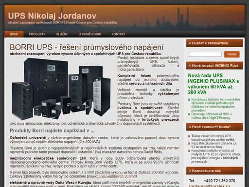 dovoz, distribuce a servis záložních zdrojů ups aec a borri, dc zdrojů a staničních olověných baterií. prodej primárních průmyslových baterií cegasa.