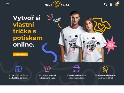 vytiskněte si vlastní trička s potiskem levně v praze. široká nabídka triček a designů. rychlá výroba a doručení. objednejte si své tričko online!