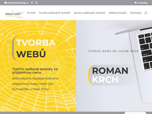 tvorba wordpress webů za přijatelnou cenu. jmenuji se roman krch - tvůrce webů na volné noze. tvořím weby nejen pro živnostníky a malé firmy.