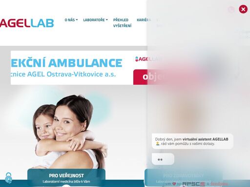 síť laboratoří agellab má v oboru laboratorní medicíny celorepublikový dosah a nabízí spolupracujícím lékařům a klientům, bez ohledu na místo jejich působení, celou nabídku vyšetření dostupnou ve všech laboratořích patřících do skupiny agel
