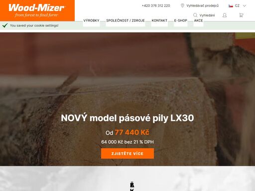 wood-mizer česká republika dodává mobilní i stacionární pily, pilové pásy a další dřevozpracující zařízení pro profesionální producenty dřeva v české republice.
