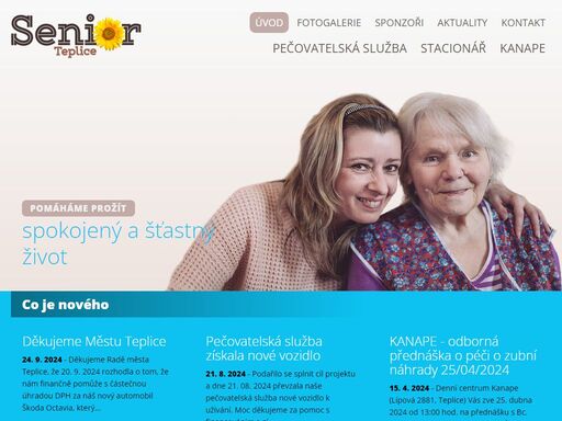 občanské sdružení senior teplice poskytuje péče seniorům. nabízí pečovatelskou a asistenční službu, a rovněž kompenzační pomůcky.