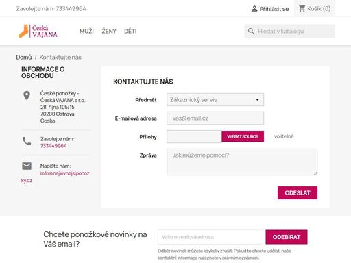 kontaktujte nás přes formulář