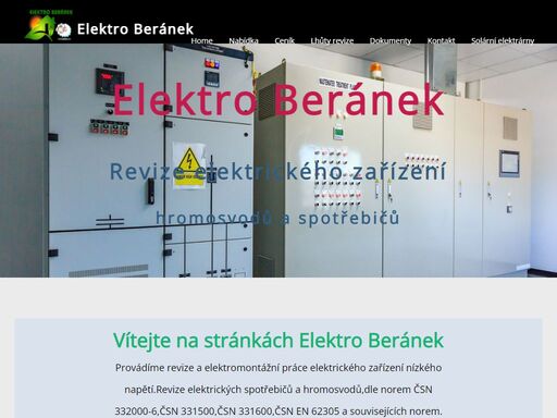 elektro beránek - revize elektrického zařízení,hromosvodů a spotřebičů.