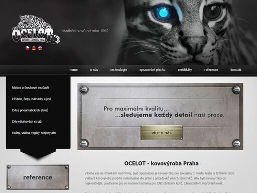 kovovýroba, obrábění kovů, cnc obrábění, zámečnictví a svařování – to vše je firma ocelot praha.
