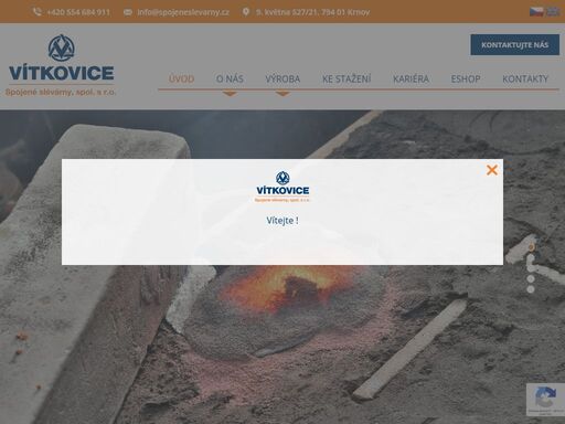 společnost spojené slévárny, spol. s r.o. se staly od roku 2008 součástí holdingu vítkovice machinery group.
technologie gravitačního lití do pískových forem využívá dva způsoby formování, ruční a strojní.