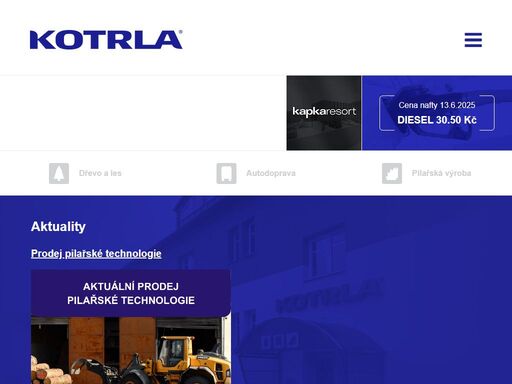 akciová společnost kotrla. jsme ryze českou obchodně-výrobní společností, která působí na trhu takřka 25 let. naše fizolozie je založena na kvalitních produktech a službách, spokojených zaměstnancích a maximálním servisu pro naše zákazníky.
