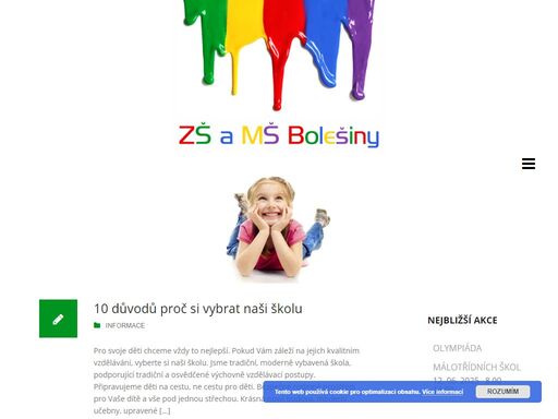 oficiální stránka základní a mateřské školy v bolešinech.