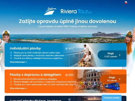 plavby na moři na lodích msc cruises a explora journeys.