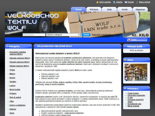 velkoobchod oblečení a textilu wolf. velkosklad. dětské, dámské a pánské oblečení wolf. zásobte svůj obchod kvalitními oděvy. poštovné zdarma.
