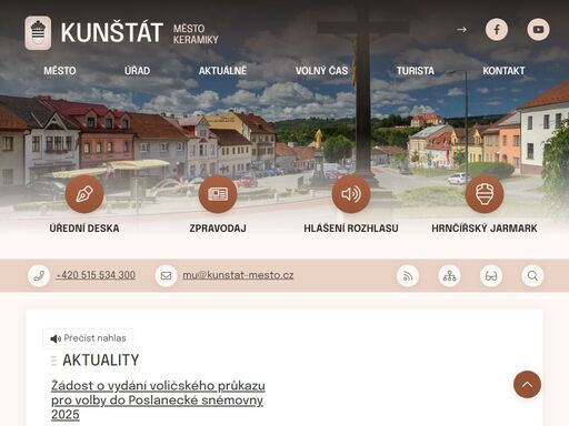 oficiální stránky města kunštát