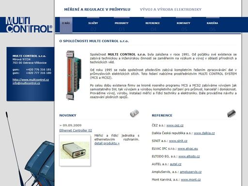 společnost multi control s.r.o. se zabývá kompletním řešením zpracovávání dat v průmyslových elektrických sítích.