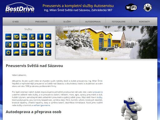 pneuservis osobní a nákladní světlá nad sázavou. dále poskytujeme kontrolu a výměnu brzdových destiček, tlumičů, výfuků, brzdové kapaliny, olejů a filtrů. nově také seřízení geometrie.
