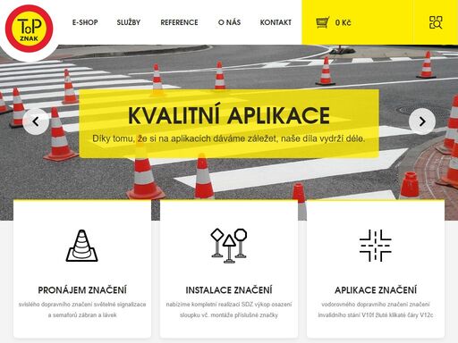 prodej, pronájem, instalace a aplikace dopravního značení. od návrhu, přes dodání po samotnou realizaci.