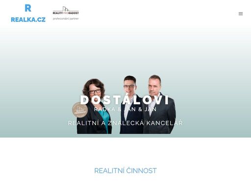 ing. radka dostálová je realitní makléřka a znalkyně. dům, byt a pozemek vám rychleji a lépe prodá skrz profesionální fotografie, videoprohlídky, 3d scan nemovitostí, půdorys a cílený marketing. ing. jan dostál je soudní znalec a odhadce nemovitostí. vyhotoví vám odborný znalecký posudek a odhad pro věcná a dědická řízení. včetně stanovení reálné a tržní ceny nemovitosti. to vše pro oblasti olomouc, přerov, prostějov, šternberk a další místa v olomouckém kraji.