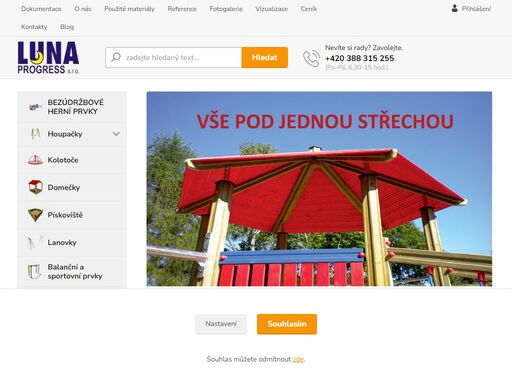 dětská hřiště, hrací sestavy, houpačky, skluzavky