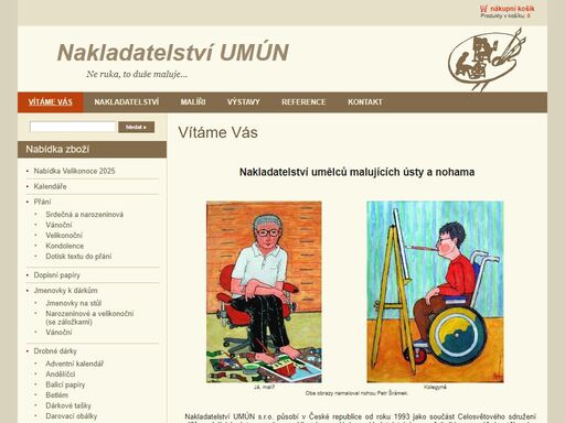 nakladatelství umún s.r.o. / malířů s tělesným postižením malujících ústy a nohama /