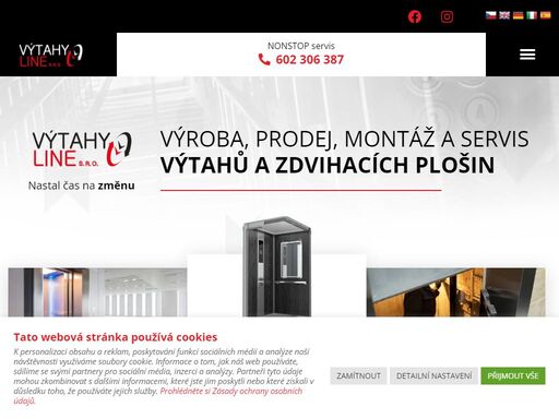 výroba, prodej, montáž a servis výtahů i zdvihacích plošin. obraťte se na profesionály z výtahy line, s.r.o. se sídlem v českých budějovicích.