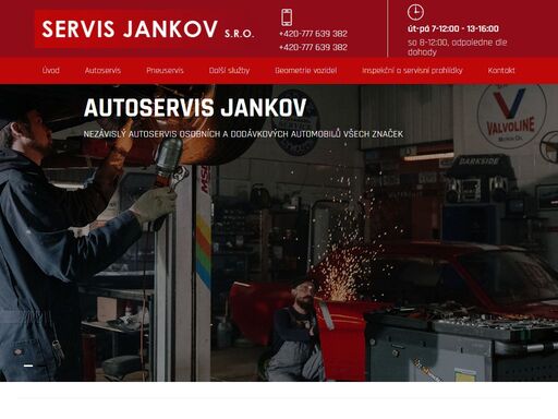 auto servis a pneuservis jankov. potřebujete opravit auto, nebo přezout pneumatiky? volejte tel:  777 639 382.