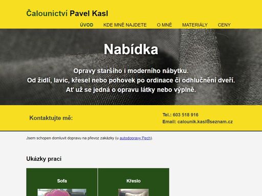 calounictvi, calounik, oprava nabytku, oprava latky, oprava, pavel kasl, plzen calounictvi