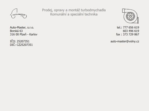 nová turbodmychadla - prodej, opravy turbodmychadel