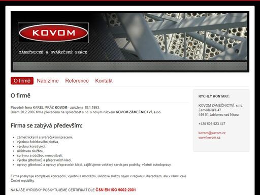 zámečnické a svářečské práce, pletivo, konstrukce, jablonec, liberec