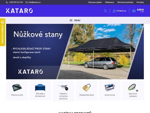 plachty a sítě, autobaterie, nůžkové stany, manipulační technika , sport