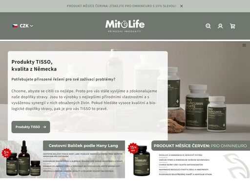 v e-shopu mitolife.cz nabízíme kvalitní doplňky stravy se 100 % přírodním původem od německé firmy tisso. v naší nabídce najdete i testy potravinové intolerance.