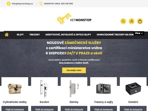 key nonstop. naše služby



otevíraní non-stop
nabízíme otevírání aut, bytů a trezorů, různé výměny, montáže, či opravy po vloupání. ať jsou dveře zabouchnuté, zamčené, nebo je zalomený klíč, se vším si poradí naši certifikovaní technici.
zjistit více



zabouchnuté auto
naši technici umí otevírat všechny…