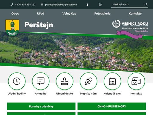 oficiální stránky obce perštejn