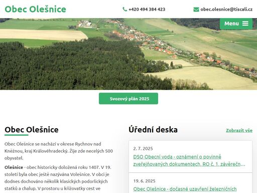 obec olešnice se nachází v okrese rychnov nad kněžnou, kraj královéhradecký.