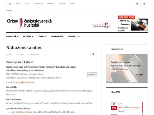 třetí největší křesťanská církev v české republice, oficiální stránky ústřední rady v praze
