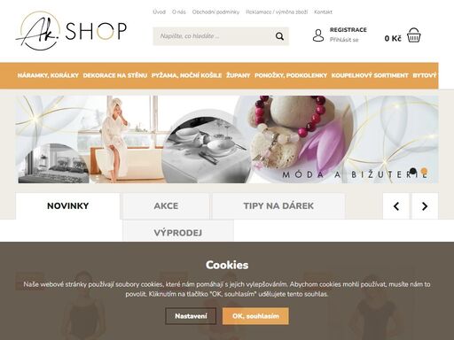 akshop - župany, spodní prádlo, pyžama, noční košile