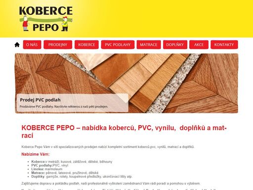 koberce pepo nabízí široký výběr koberců a podlahových krytin. 