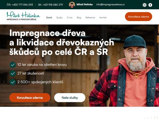 do několika dnů zbavíme váš dům dřevokazného hmyzu, hub a plísní. součástí prohlídka nemovitosti, 100% účinnost. 20+ let praxe, stovky spokojených zákazníků.
