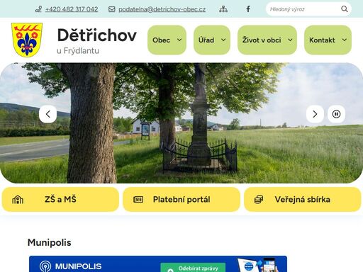 oficiální stránky obce dětřichov